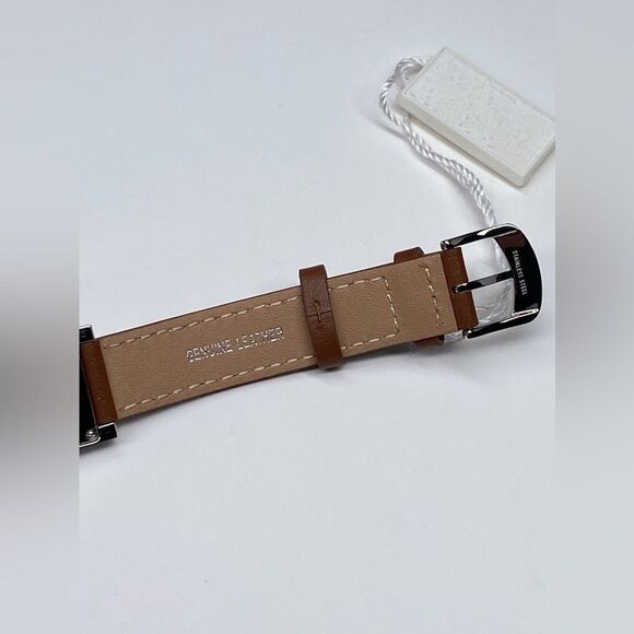 Ferragamo Square Brown Leather Strap Watch 19mm - Picture 11 of 15